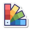 Icono de paleta de colores para diseño de decoración de eventos